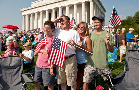 Droves of supporters arrived in Washington to show their support for the pink-faced half-wit.
